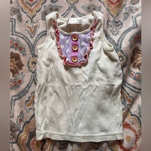 Matilda Jane Cream Tank Top with Purple Accents